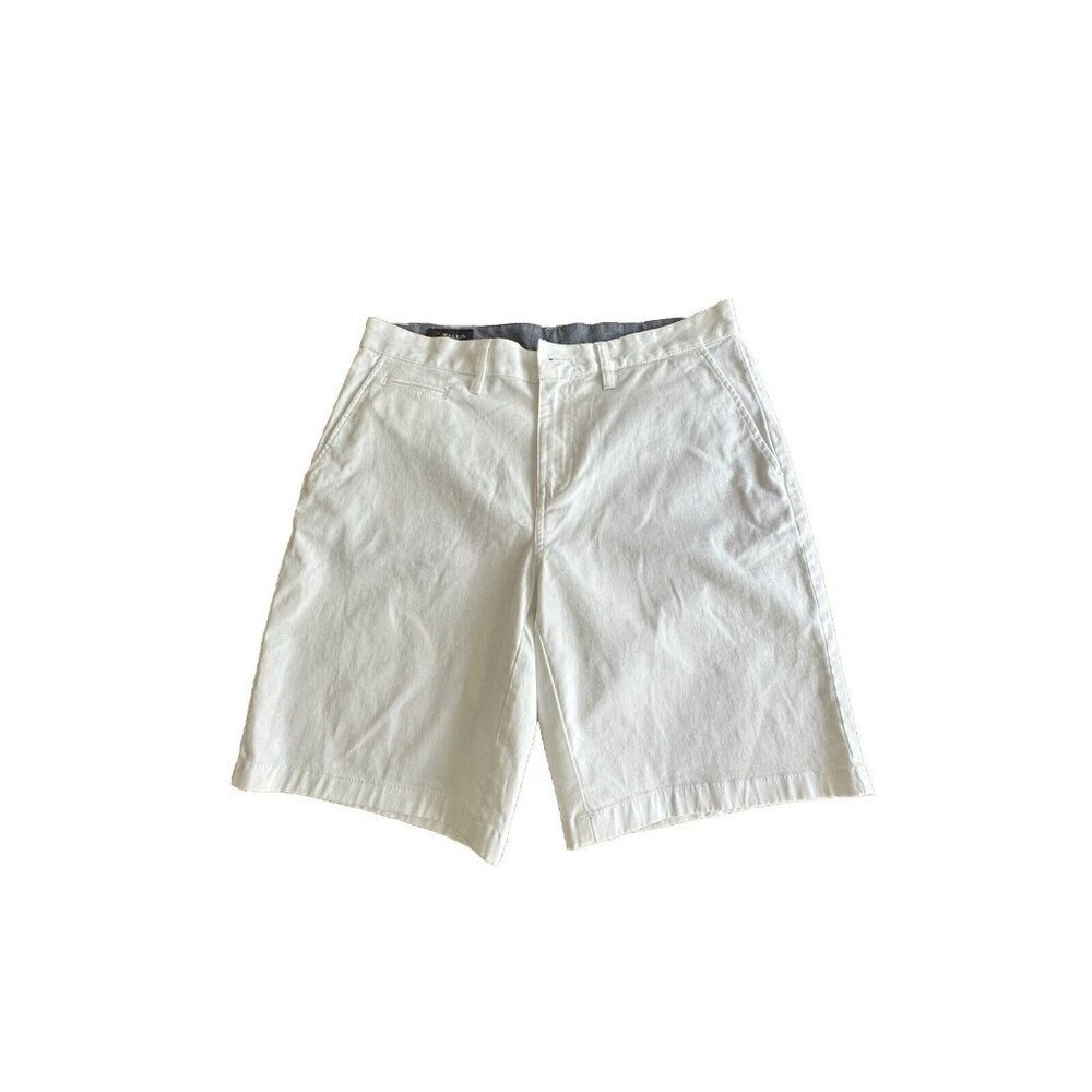 Walin & Brothers Shorts Men’s Size 32 White  Flat Front 8” Inseam Made In India